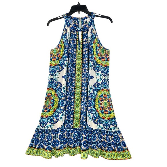 London Times Women's Sleeveless Keyhole Halter Aline Dress size 6 - Picture 2 of 10